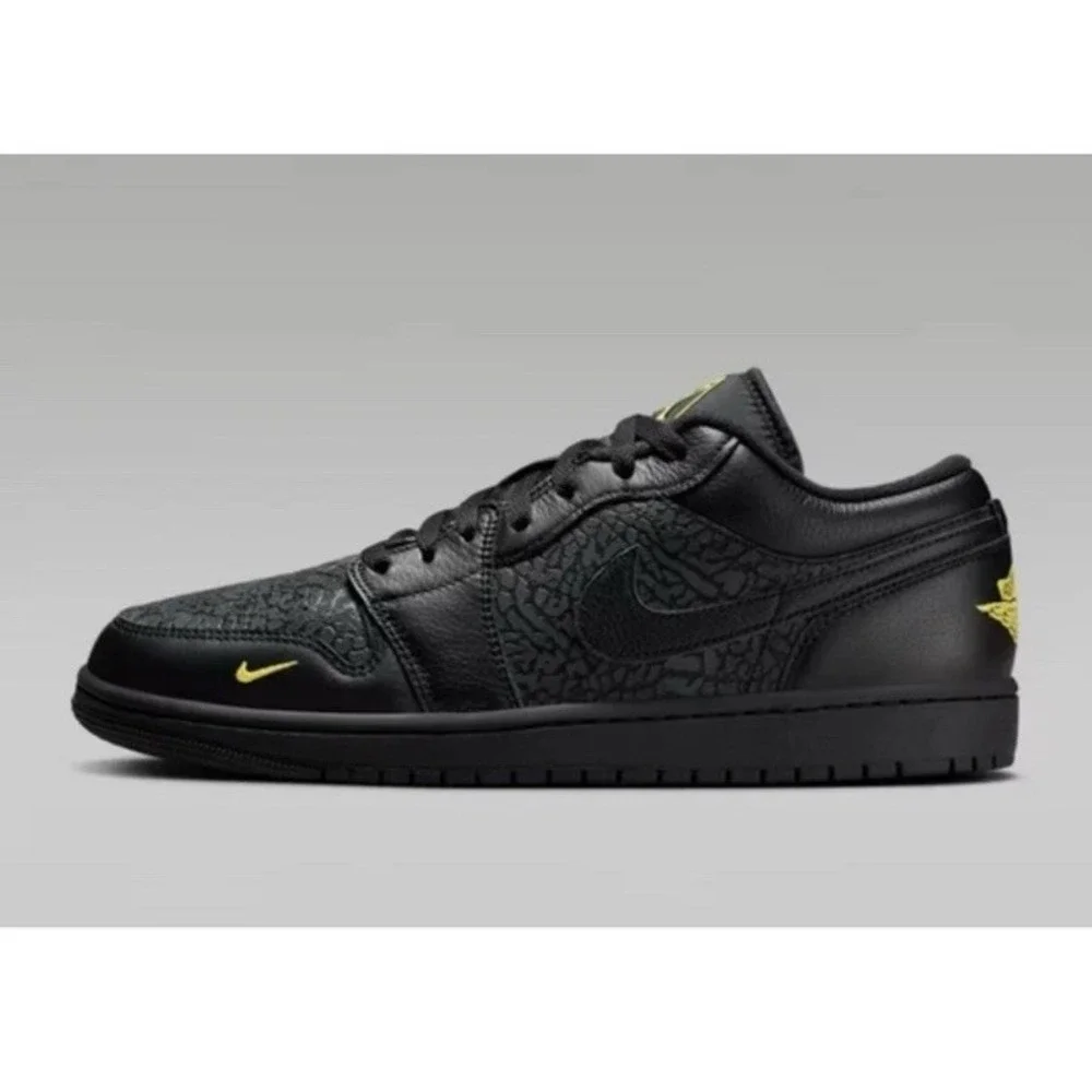 Nike Air Jordan 1 Low SE Black Anthracite Tour Yellow IM6568-010 Men's Size 12